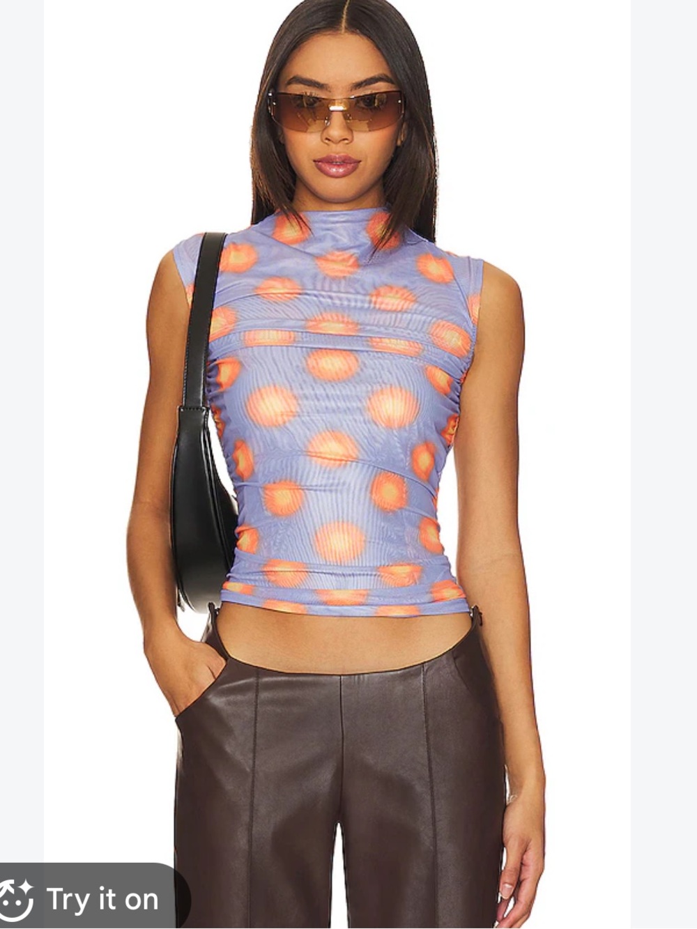 Miaou Cam Top in Gradient Dot Orange Size 2XL